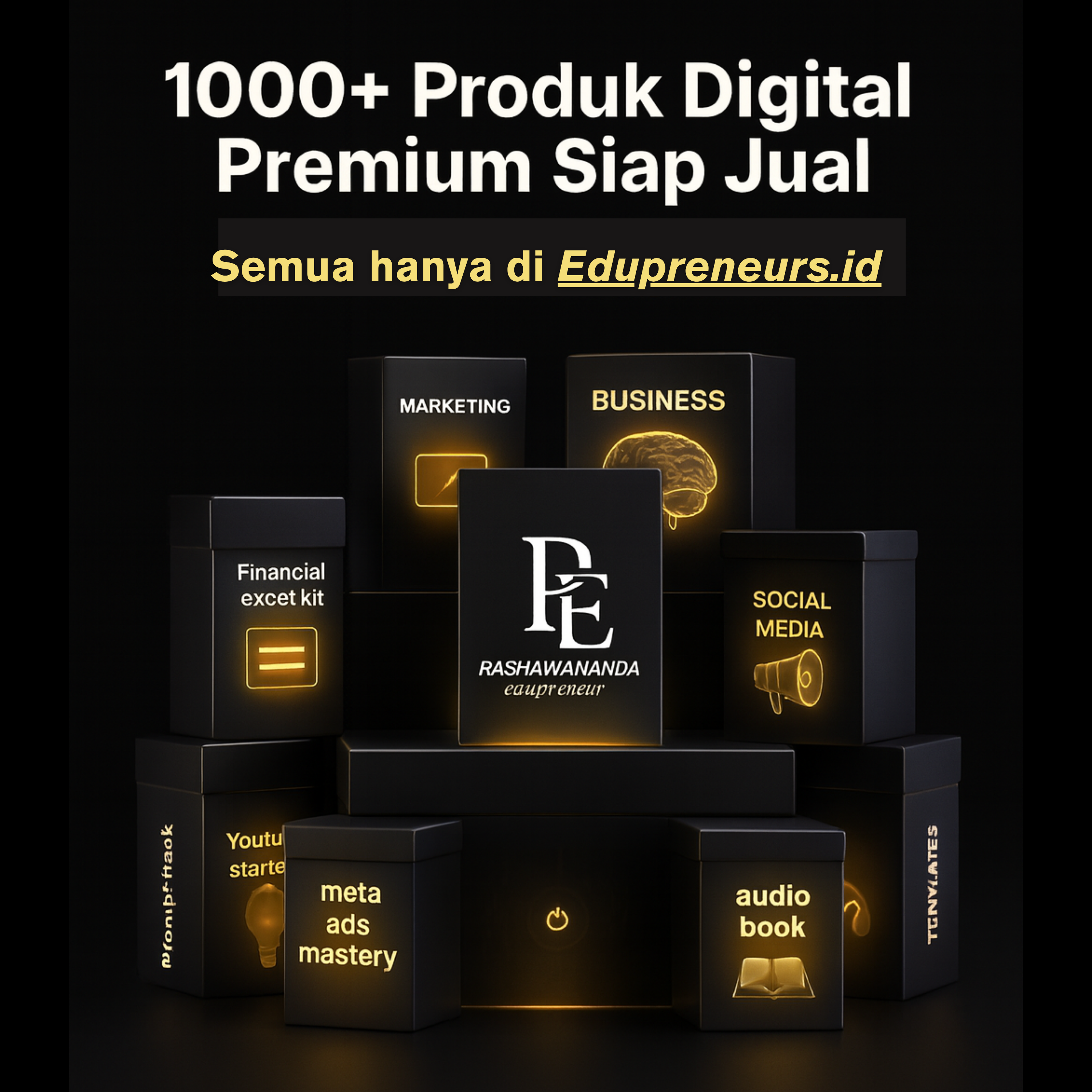 1,000+ Produk Digital Siap Pakai — Branding Ulang &amp; Jual dengan Nama Kamu!